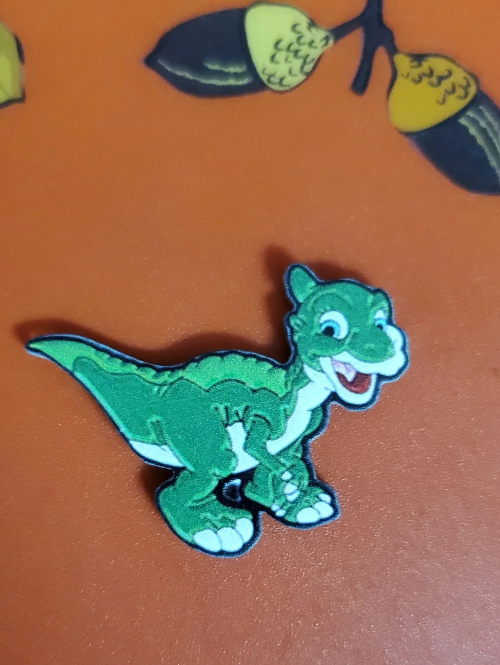 Green Dino Acrylic Pin